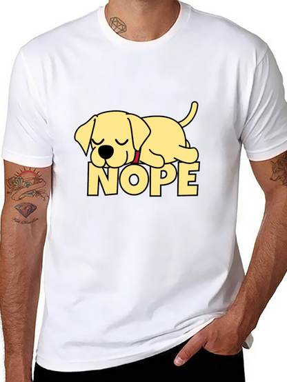 Nope Lazy Dog Black T-Shirt