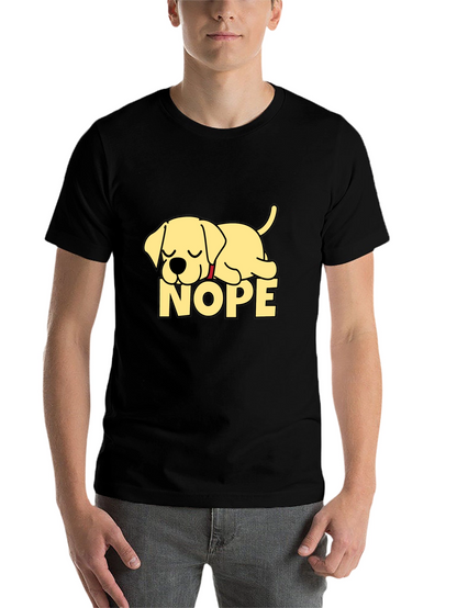 Nope Lazy Dog Black T-Shirt