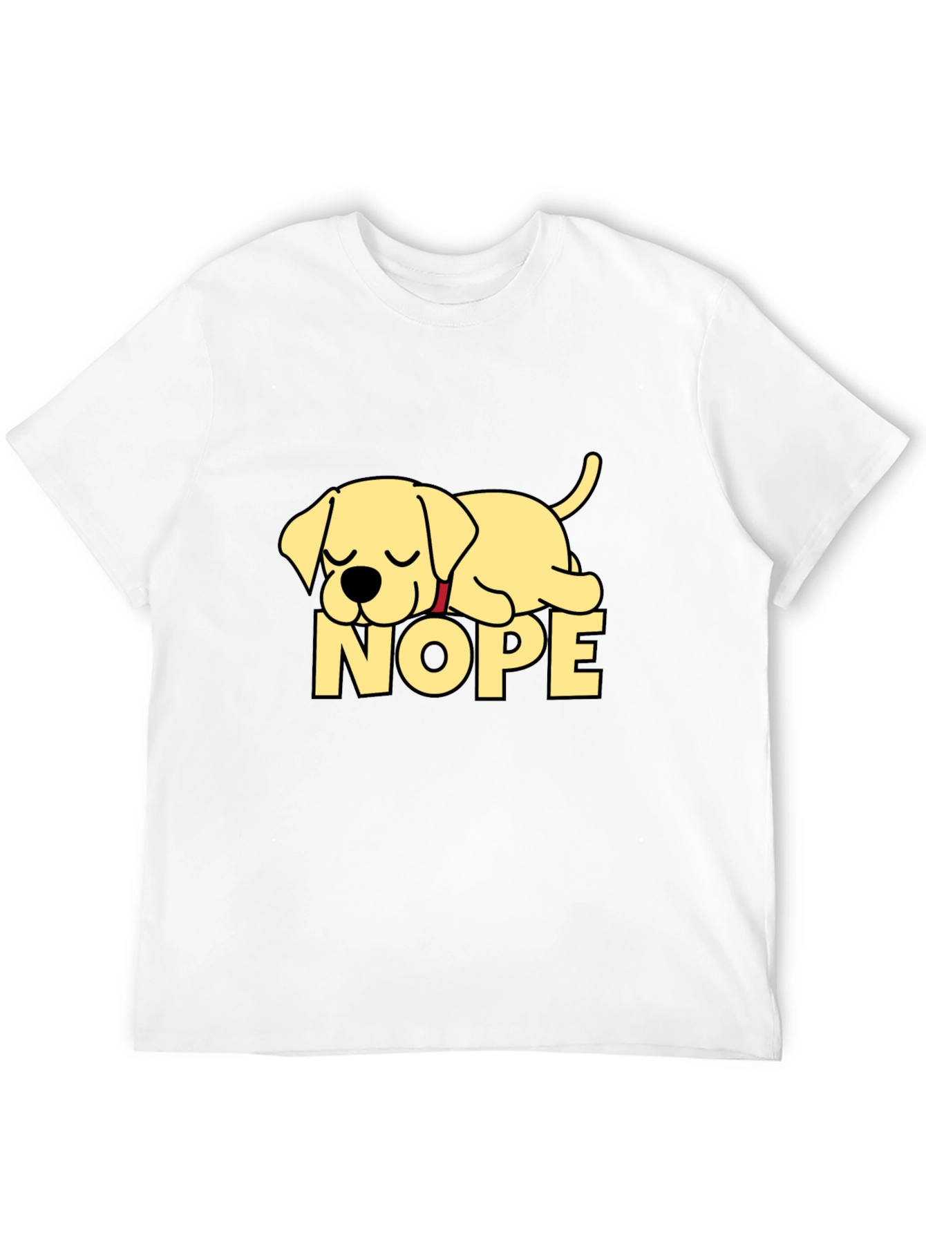 Nope Lazy Dog Black T-Shirt