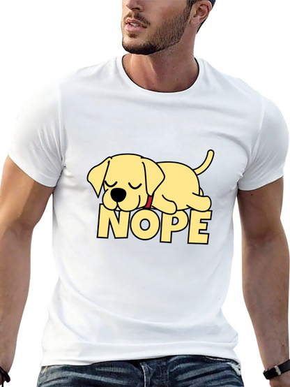 Nope Lazy Dog Black T-Shirt