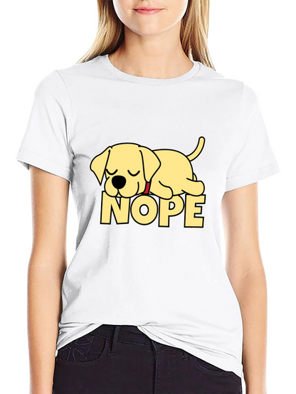 Nope Lazy Dog Black T-Shirt