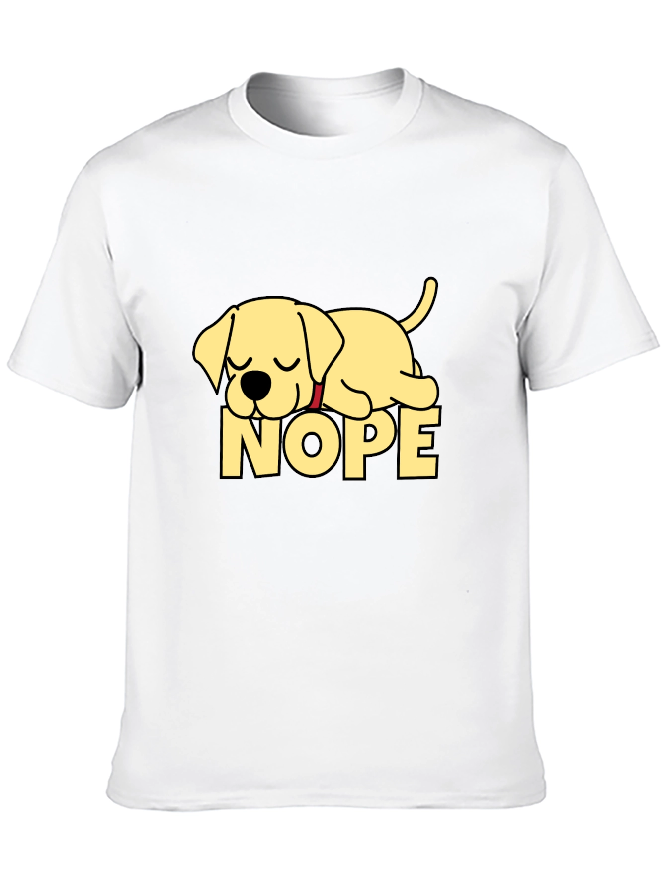 Nope Lazy Dog Black T-Shirt