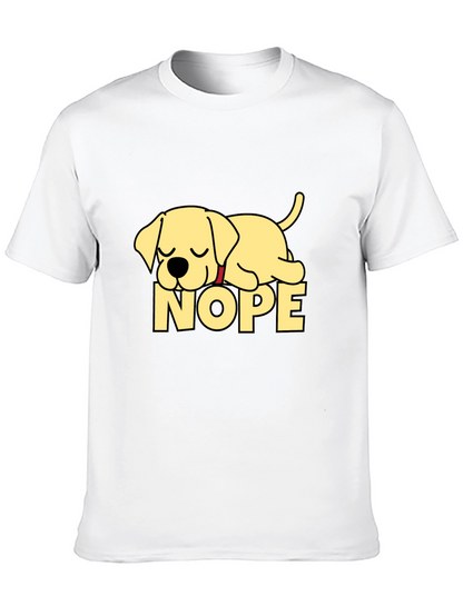 Nope Lazy Dog Black T-Shirt
