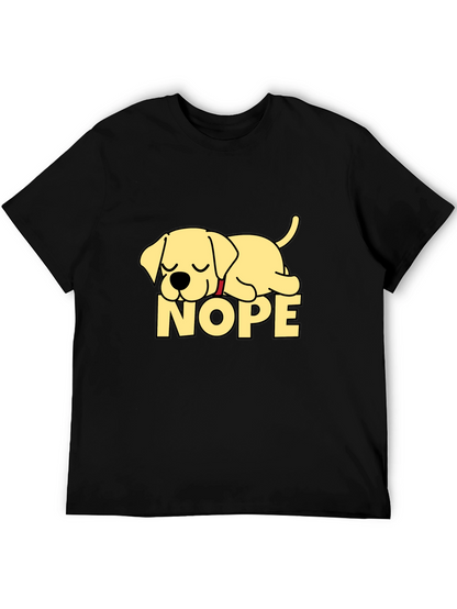 Nope Lazy Dog Black T-Shirt