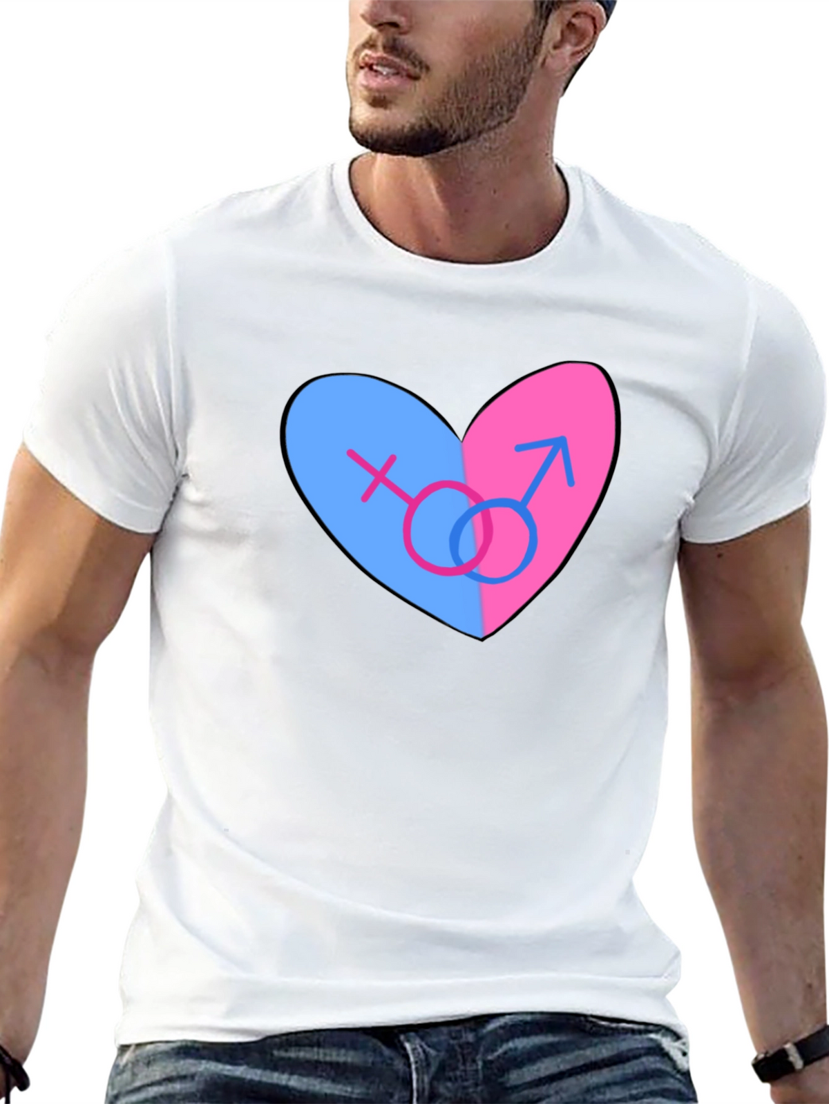 Bisexual Pride Heart T-Shirt