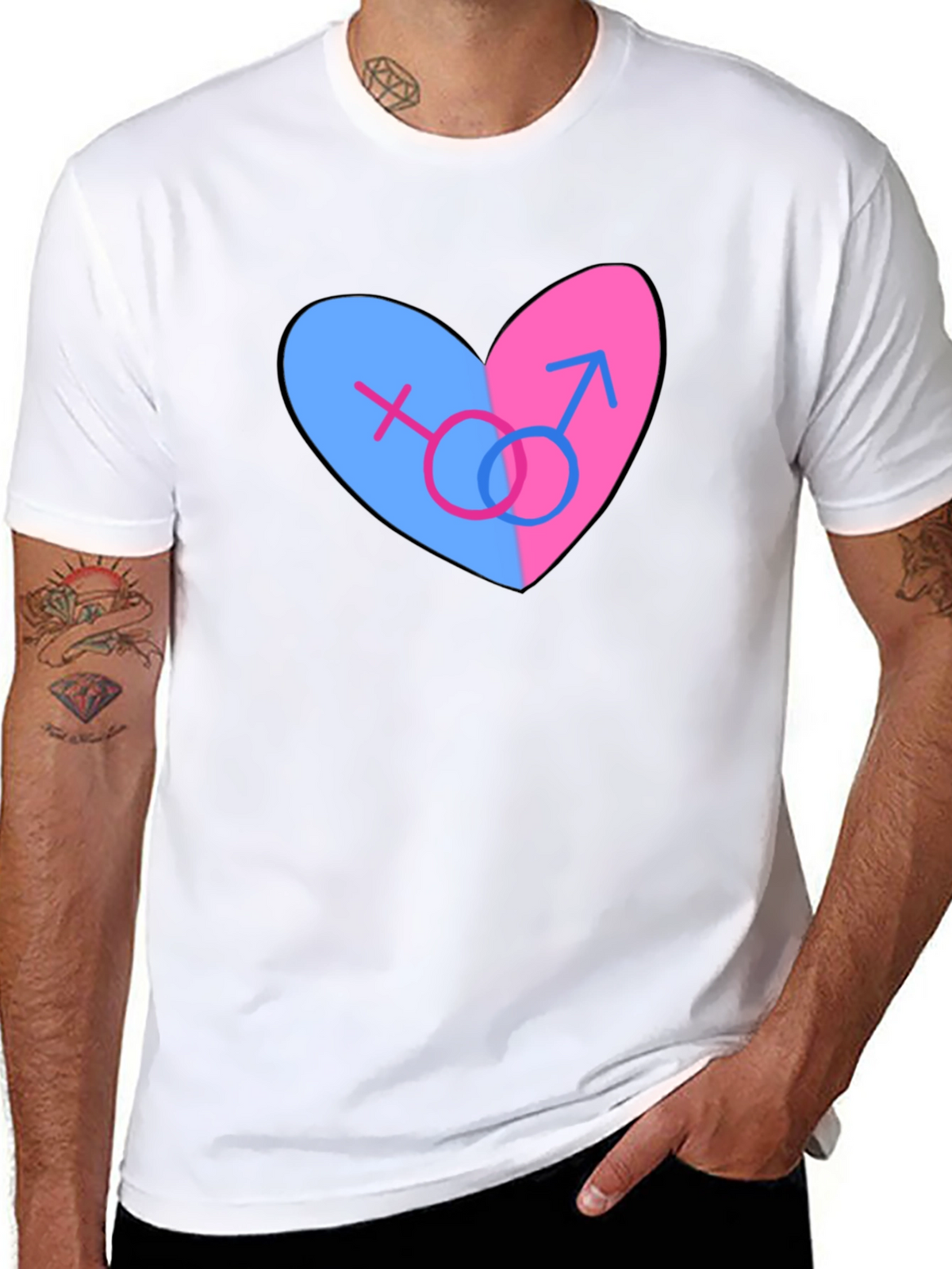 Bisexual Pride Heart T-Shirt
