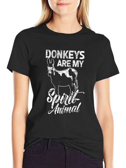 Donkeys are My Spirit Animal - Mens Black T-Shirt