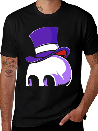Whimsical Top Hat Ghost Graphic Tee