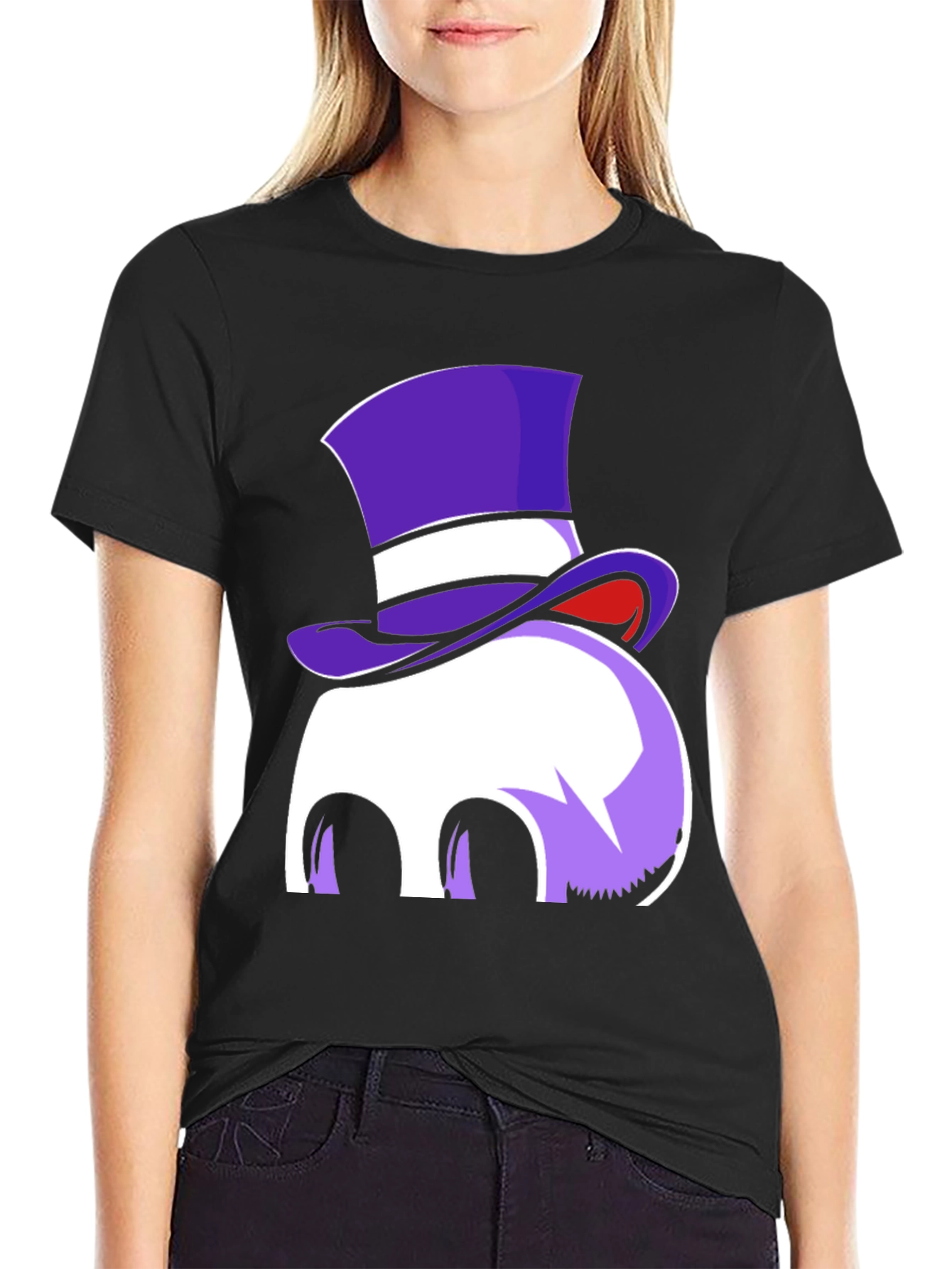 Whimsical Top Hat Ghost Graphic Tee