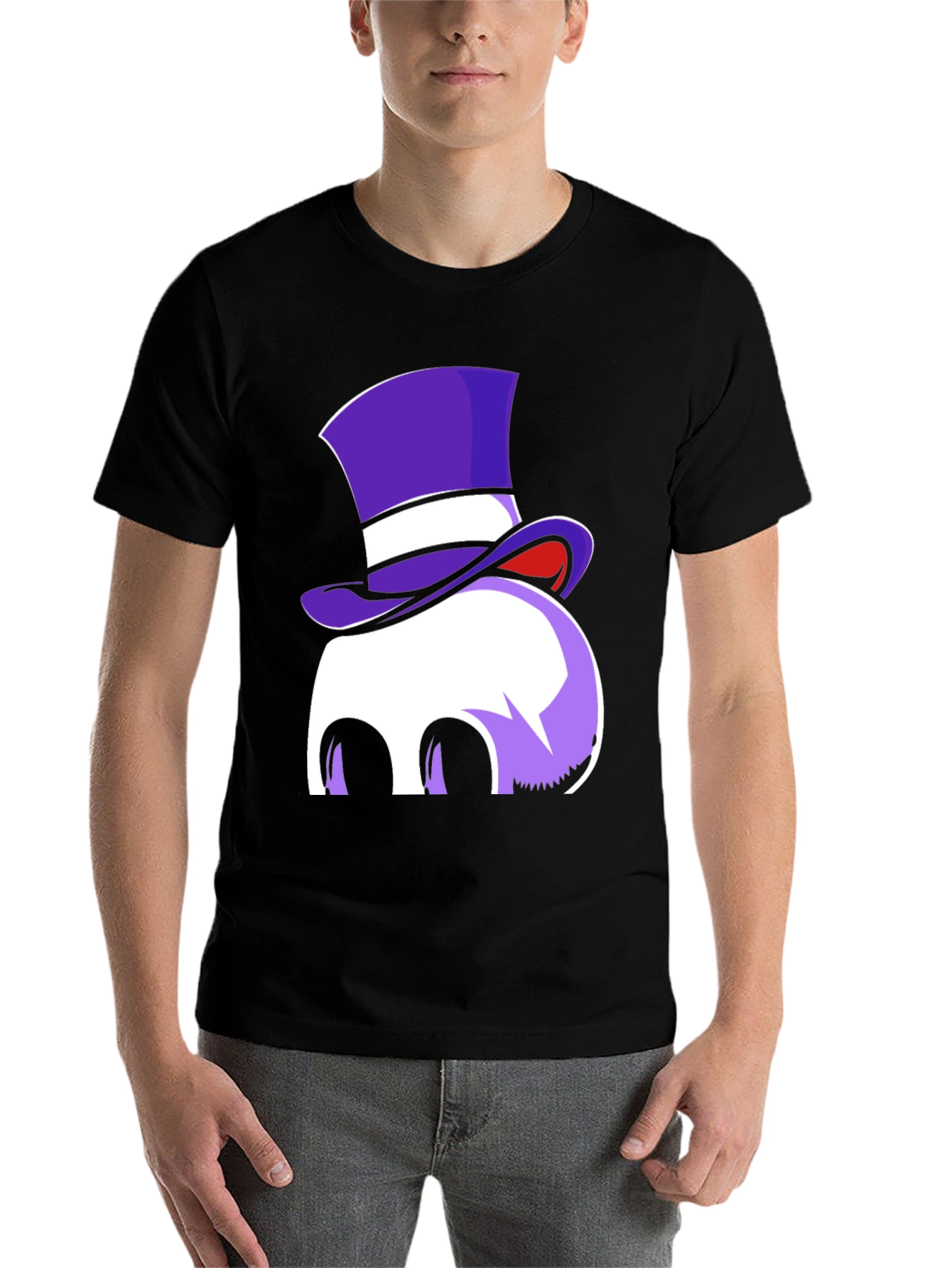 Whimsical Top Hat Ghost Graphic Tee