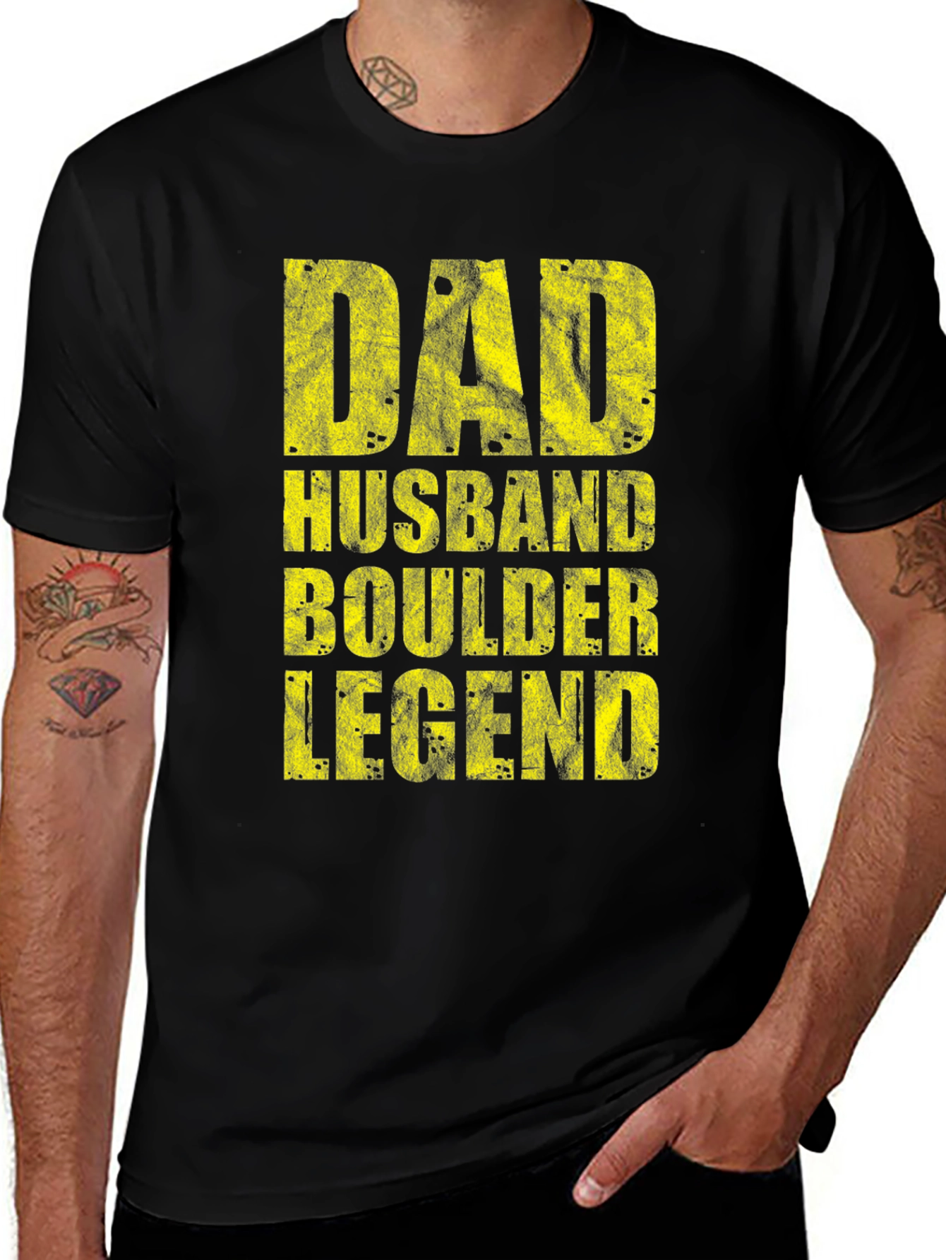 Dad Husband Boulder Legend Graphic T-Shirt