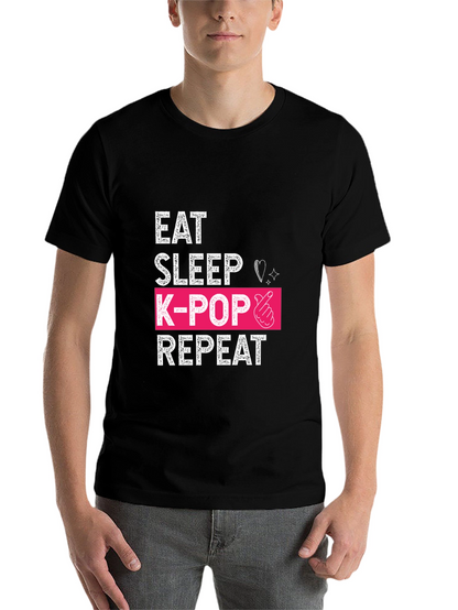 Eat Sleep K-Pop Repeat Graphic Tee