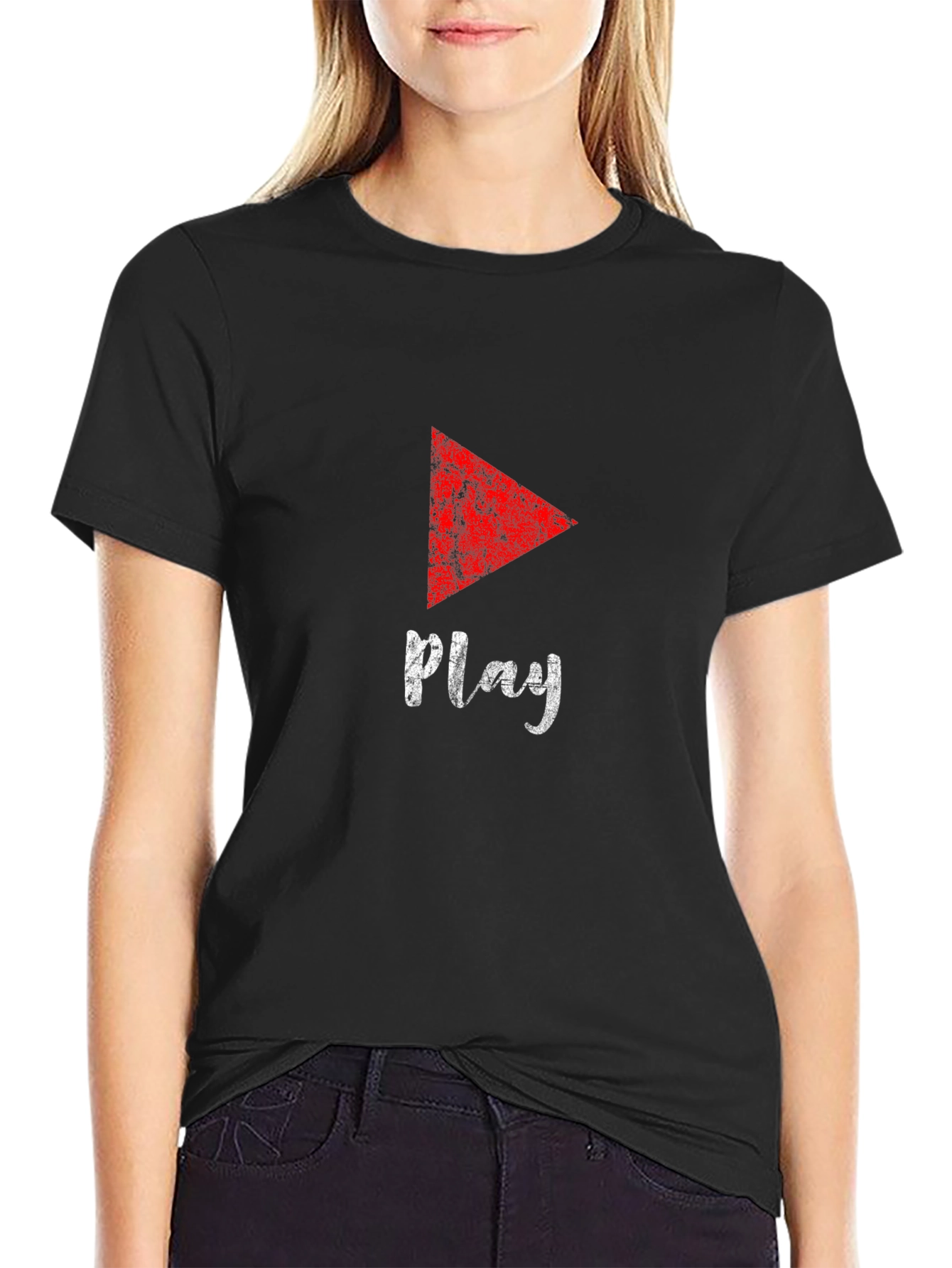 Retro Play T-Shirt - Black Cotton Tee