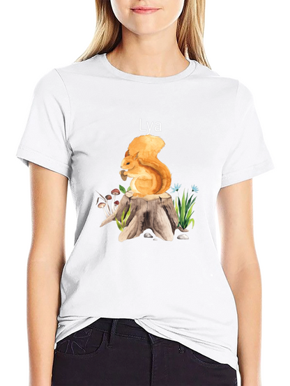 Squirrel Stump Tee - Lya Nature Lover Shirt