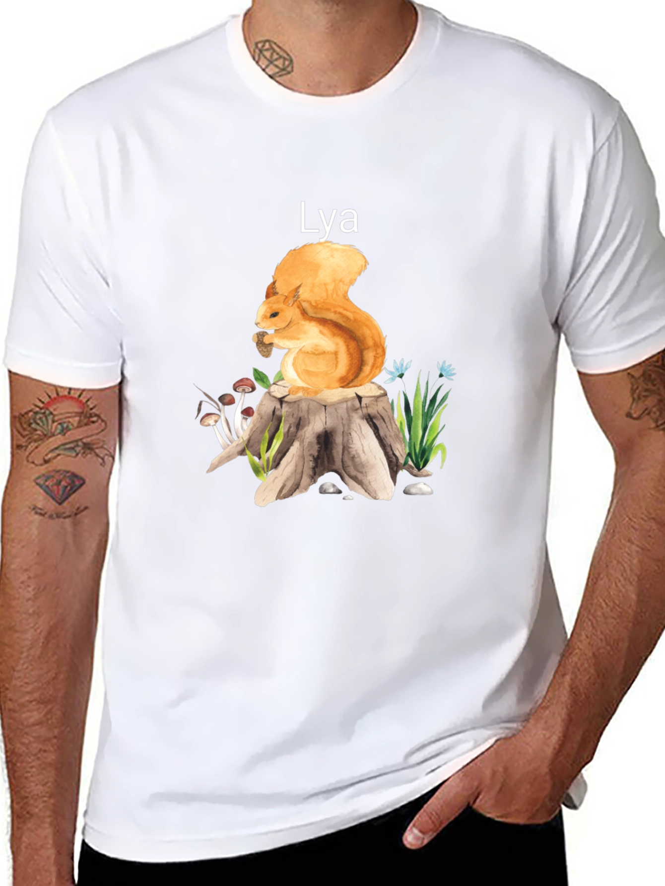 Squirrel Stump Tee - Lya Nature Lover Shirt