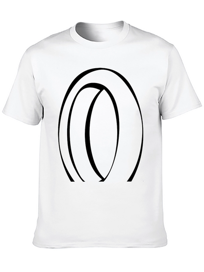Abstract Circle Graphic Black T-Shirt