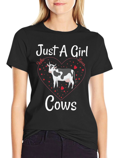 Just A Girl Who Loves Cows Graphic Tee