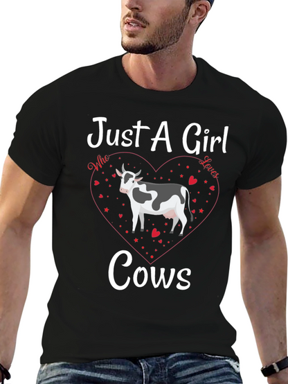 Just A Girl Who Loves Cows Graphic Tee