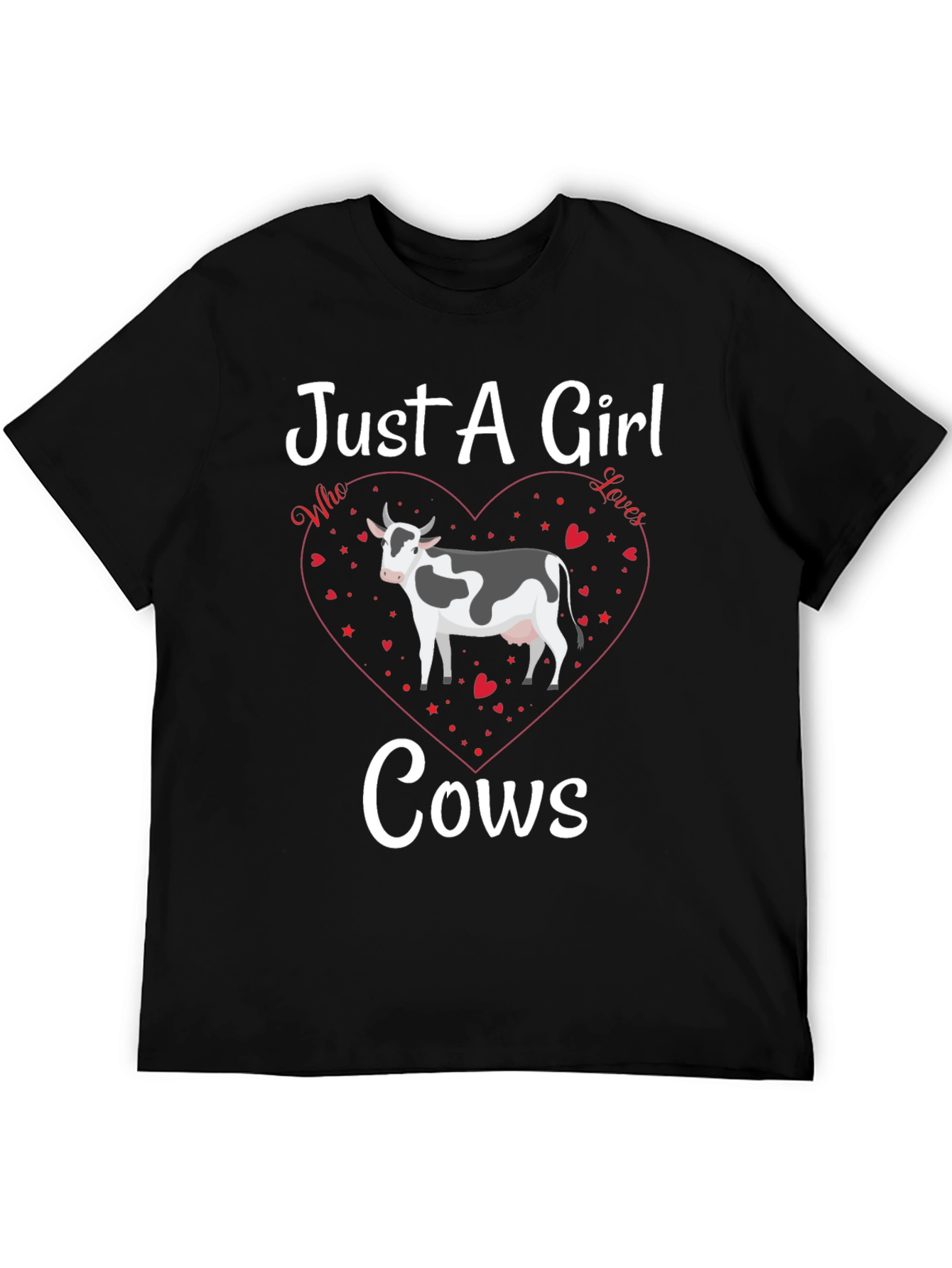 Just A Girl Who Loves Cows Graphic Tee