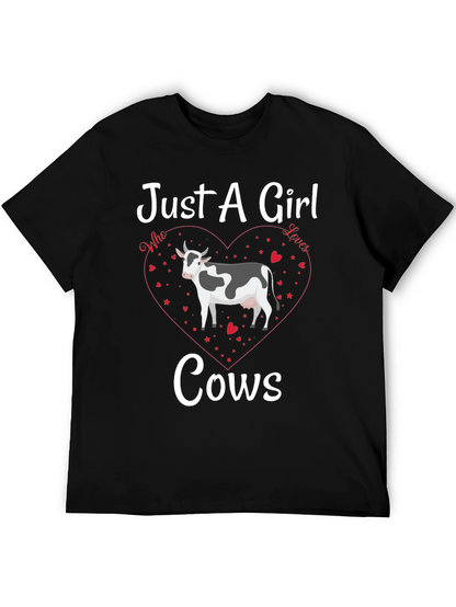 Just A Girl Who Loves Cows Graphic Tee