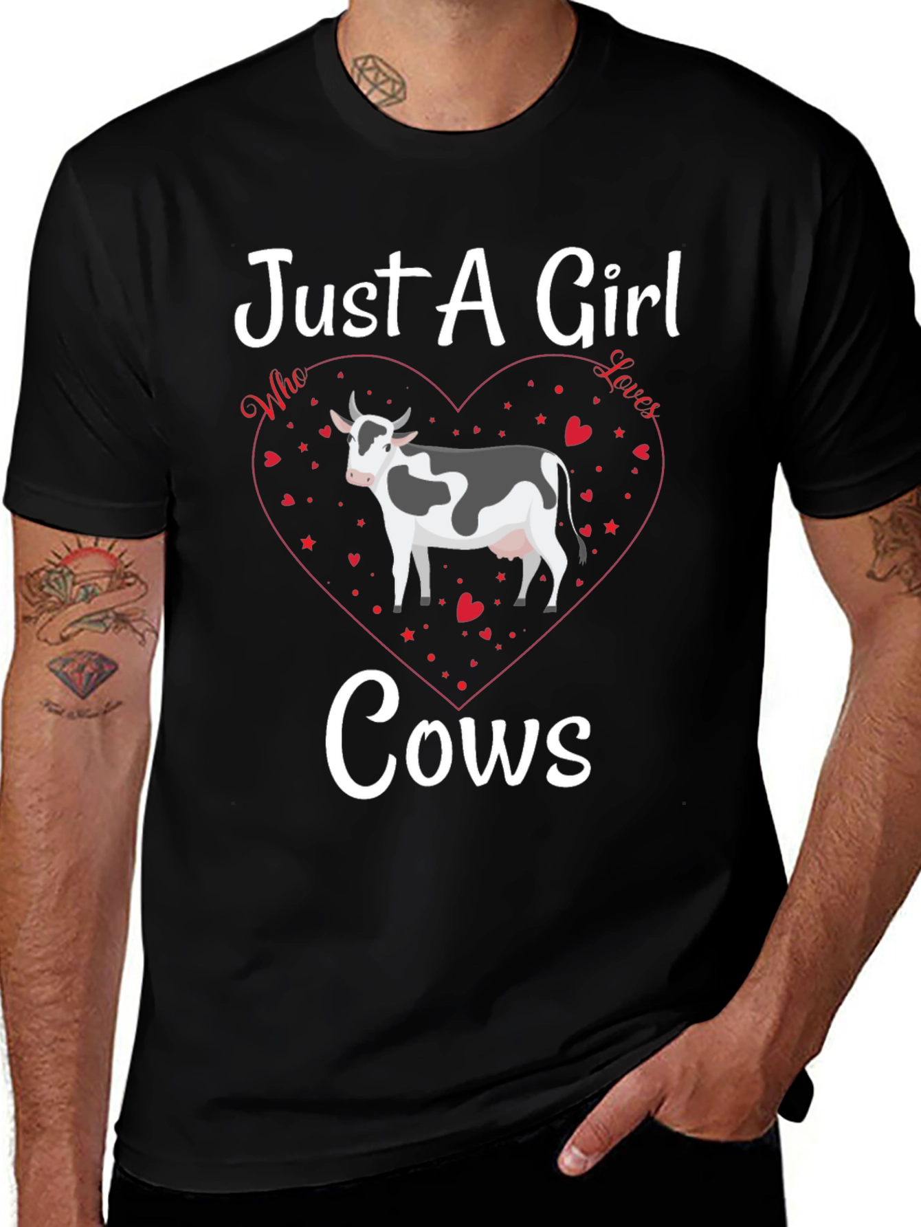 Just A Girl Who Loves Cows Graphic Tee