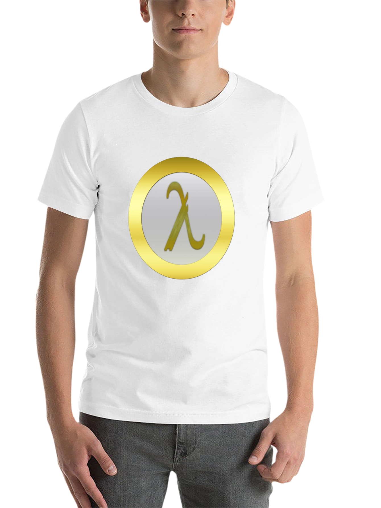 Lambda Symbol T-Shirt - Modern Minimalist Design