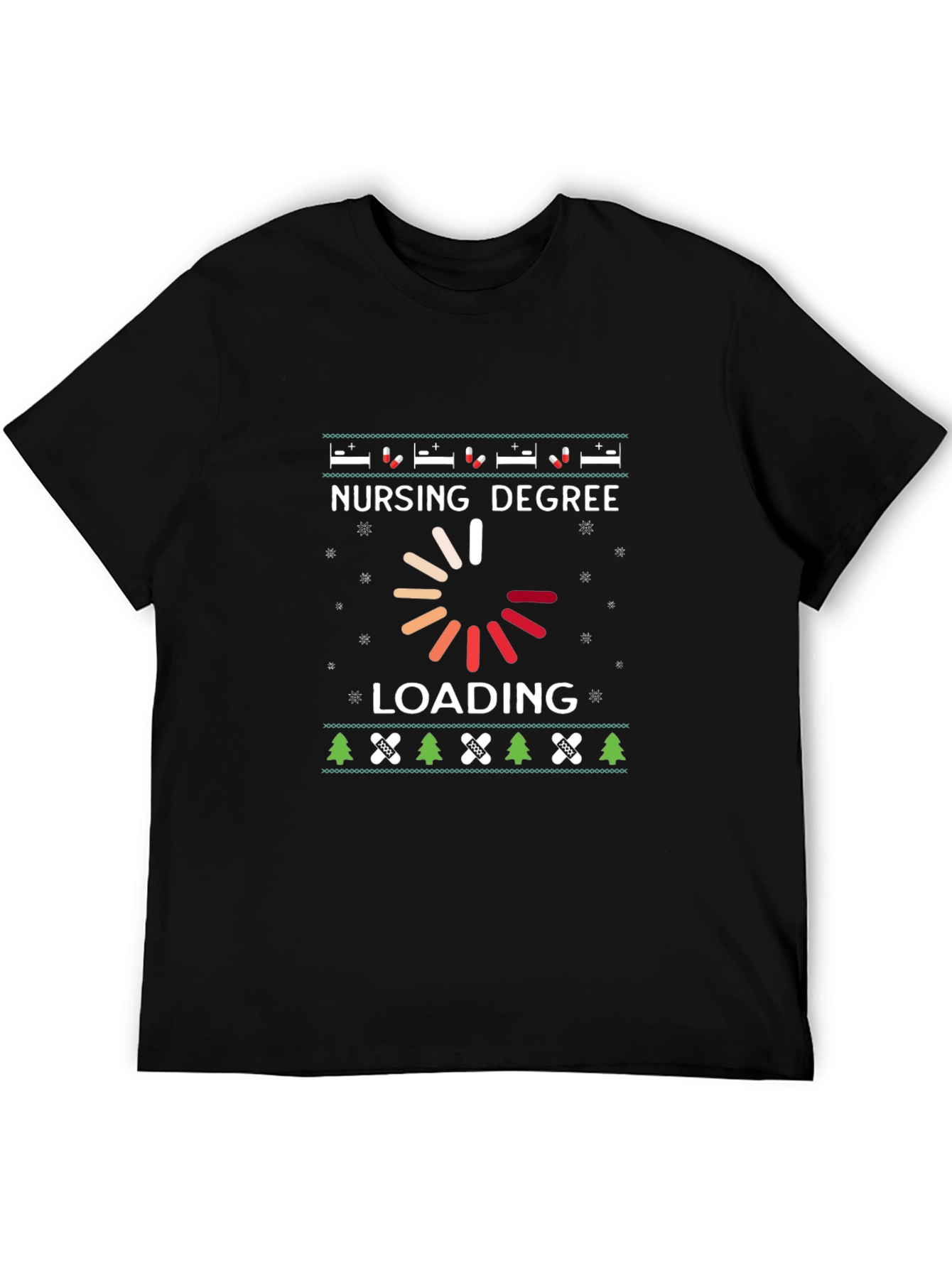 Nursing Degree Loading T-Shirt Ugly Christmas Sweater Style