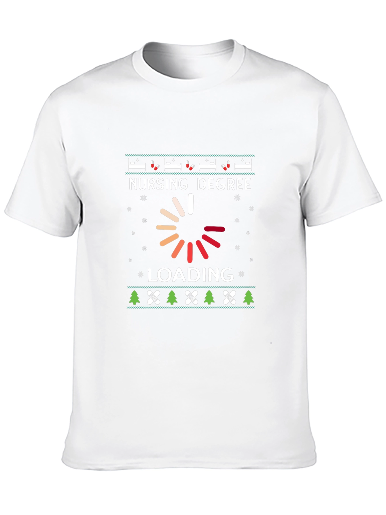 Nursing Degree Loading T-Shirt Ugly Christmas Sweater Style