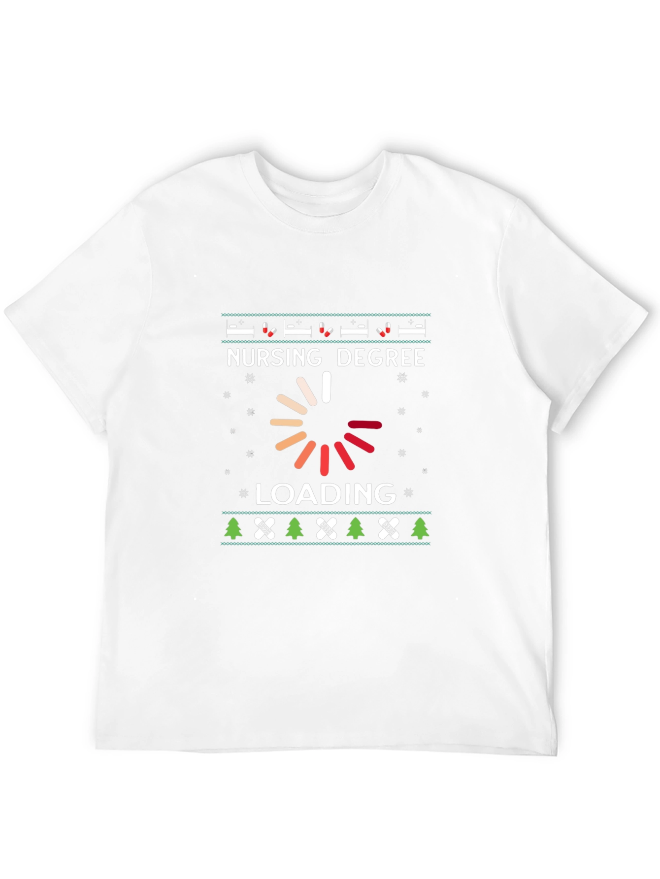 Nursing Degree Loading T-Shirt Ugly Christmas Sweater Style