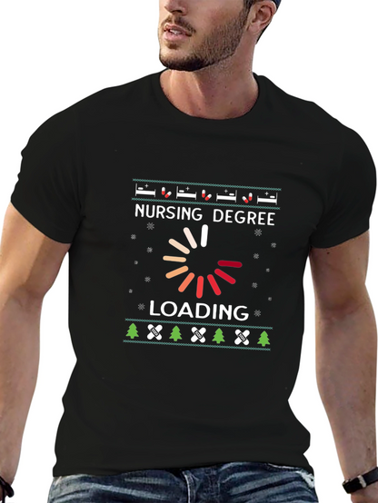 Nursing Degree Loading T-Shirt Ugly Christmas Sweater Style