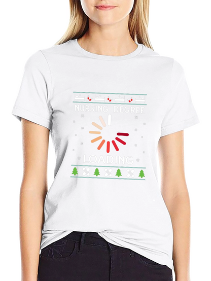 Nursing Degree Loading T-Shirt Ugly Christmas Sweater Style