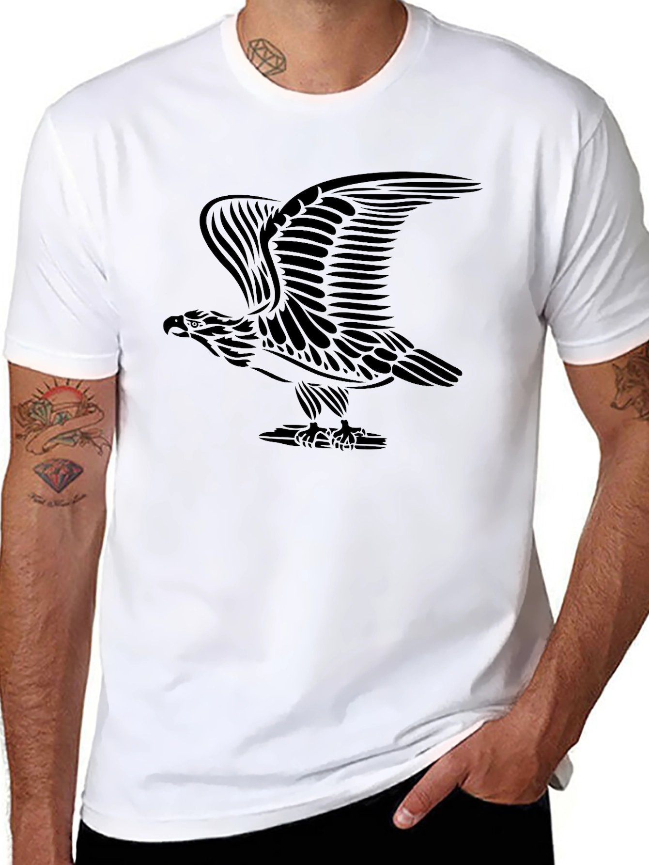 Black Eagle Graphic Tee - Mens Short Sleeve