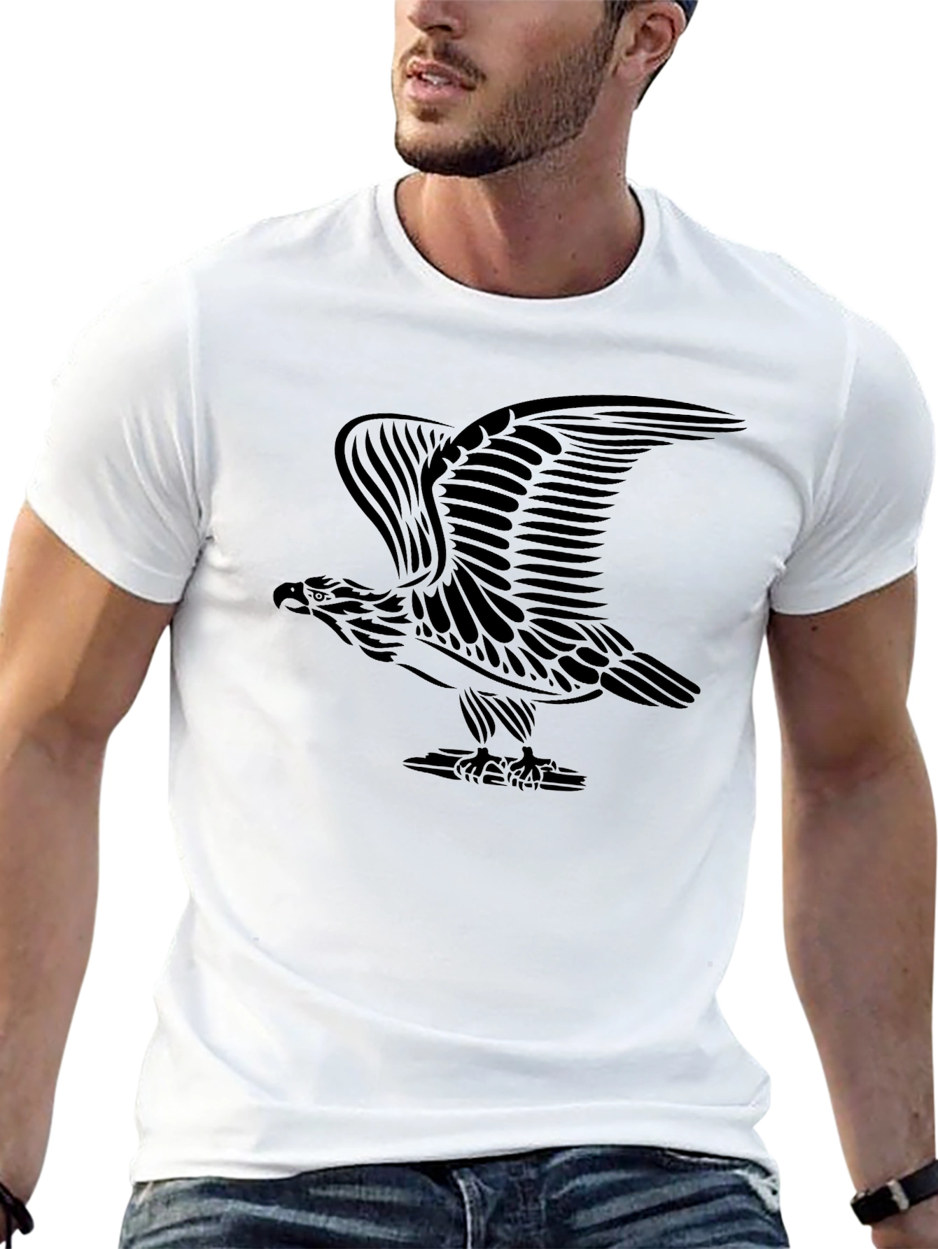 Black Eagle Graphic Tee - Mens Short Sleeve