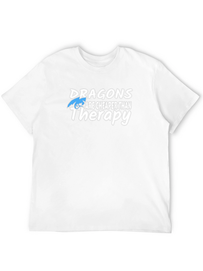 Dragons Are Cheaper Than Therapy Black T-Shirt