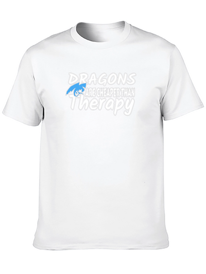 Dragons Are Cheaper Than Therapy Black T-Shirt