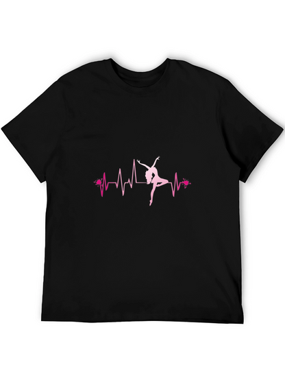 Dance Heartbeat Graphic Tee - Black