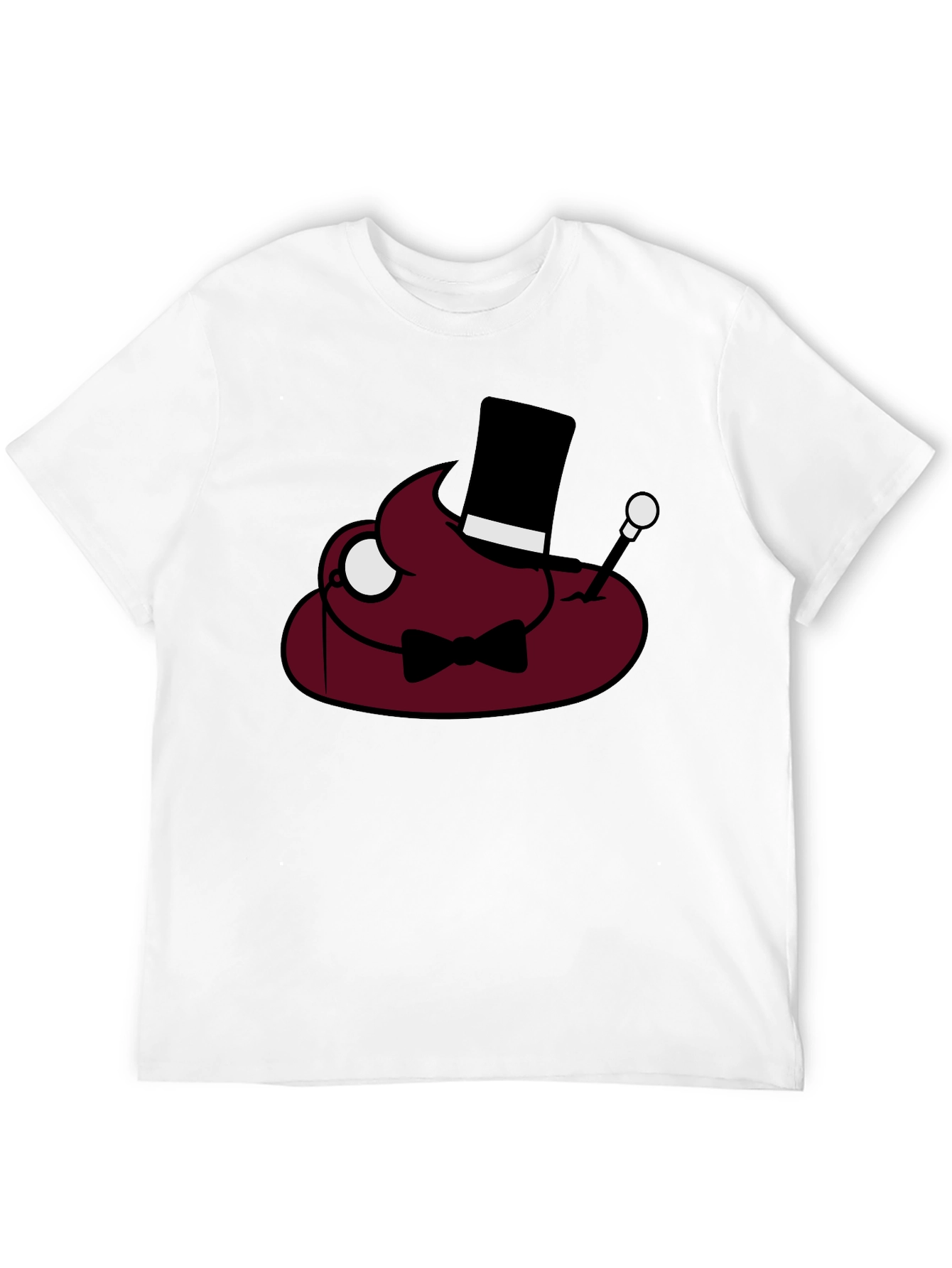 Poop Emoji Gentleman T-Shirt - Funny Humor Tee