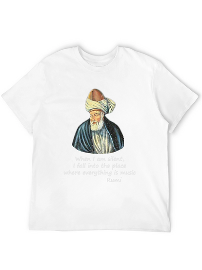 Rumi Quote T-Shirt - Music of Silence Graphic Tee