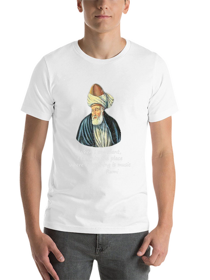 Rumi Quote T-Shirt - Music of Silence Graphic Tee