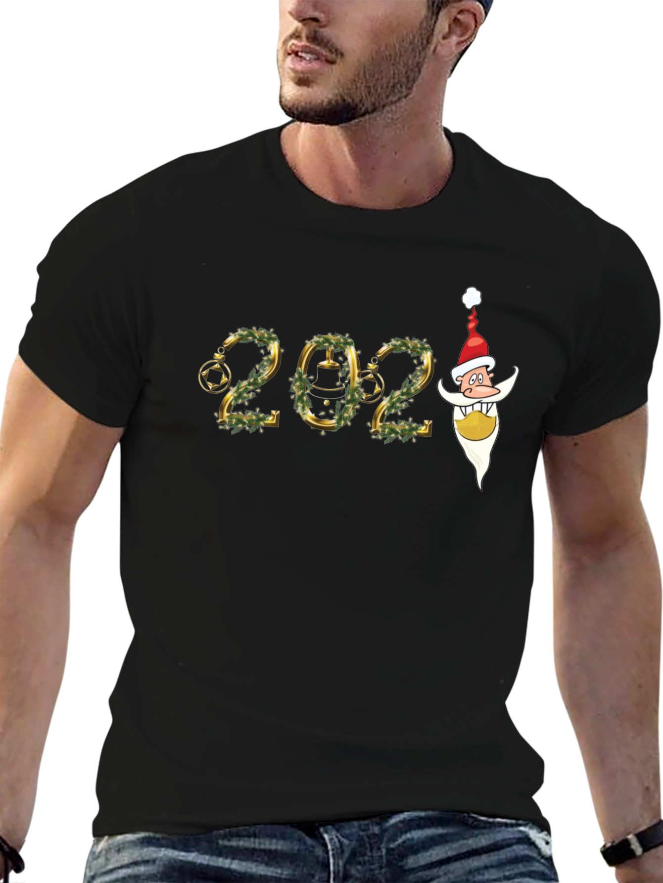 Festive 2024 Santa Graphic T-Shirt