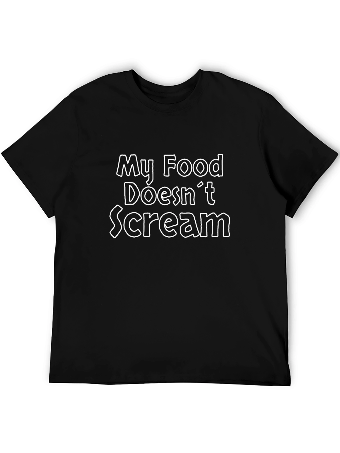 My Food Doesnt Scream T-Shirt - Black