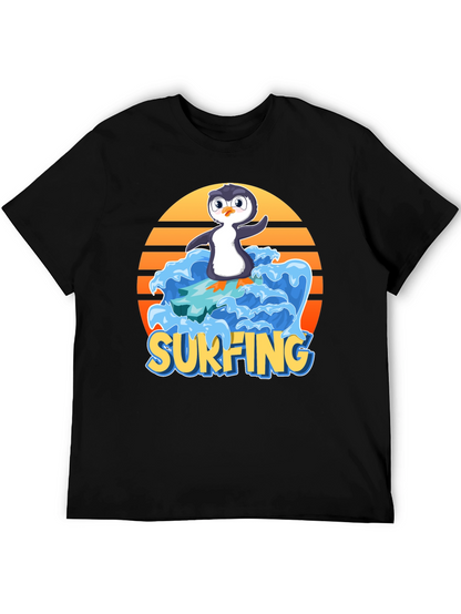 Surfing Penguin Graphic Tee