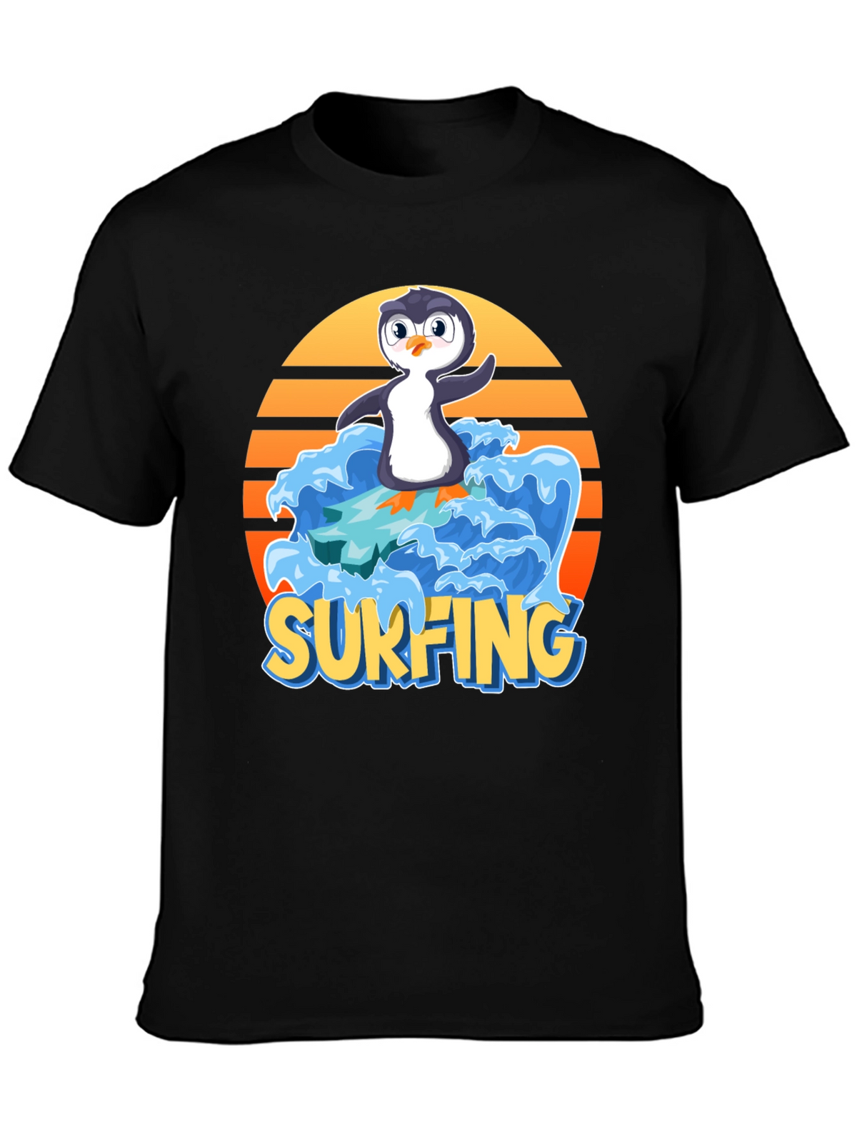 Surfing Penguin Graphic Tee