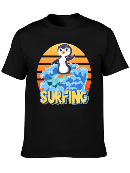 Surfing Penguin Graphic Tee