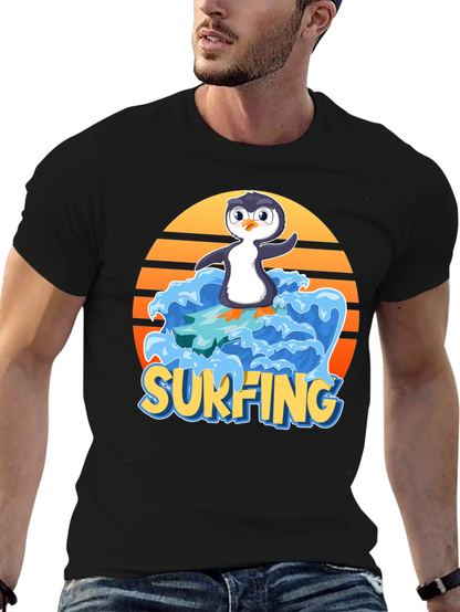Surfing Penguin Graphic Tee