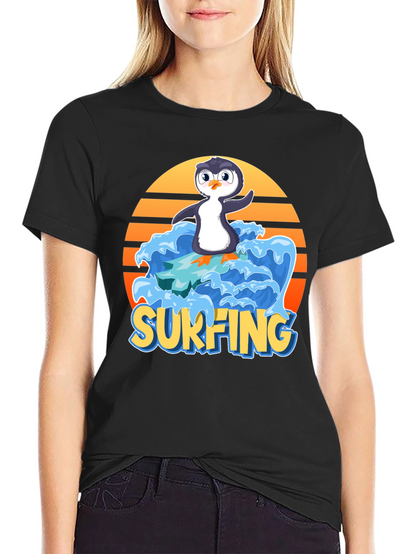 Surfing Penguin Graphic Tee