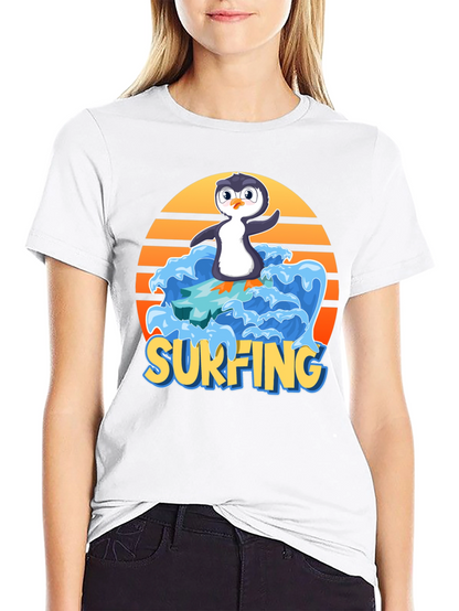 Surfing Penguin Graphic Tee