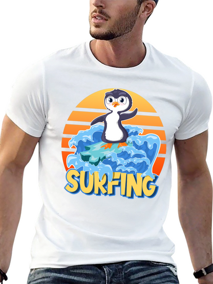 Surfing Penguin Graphic Tee