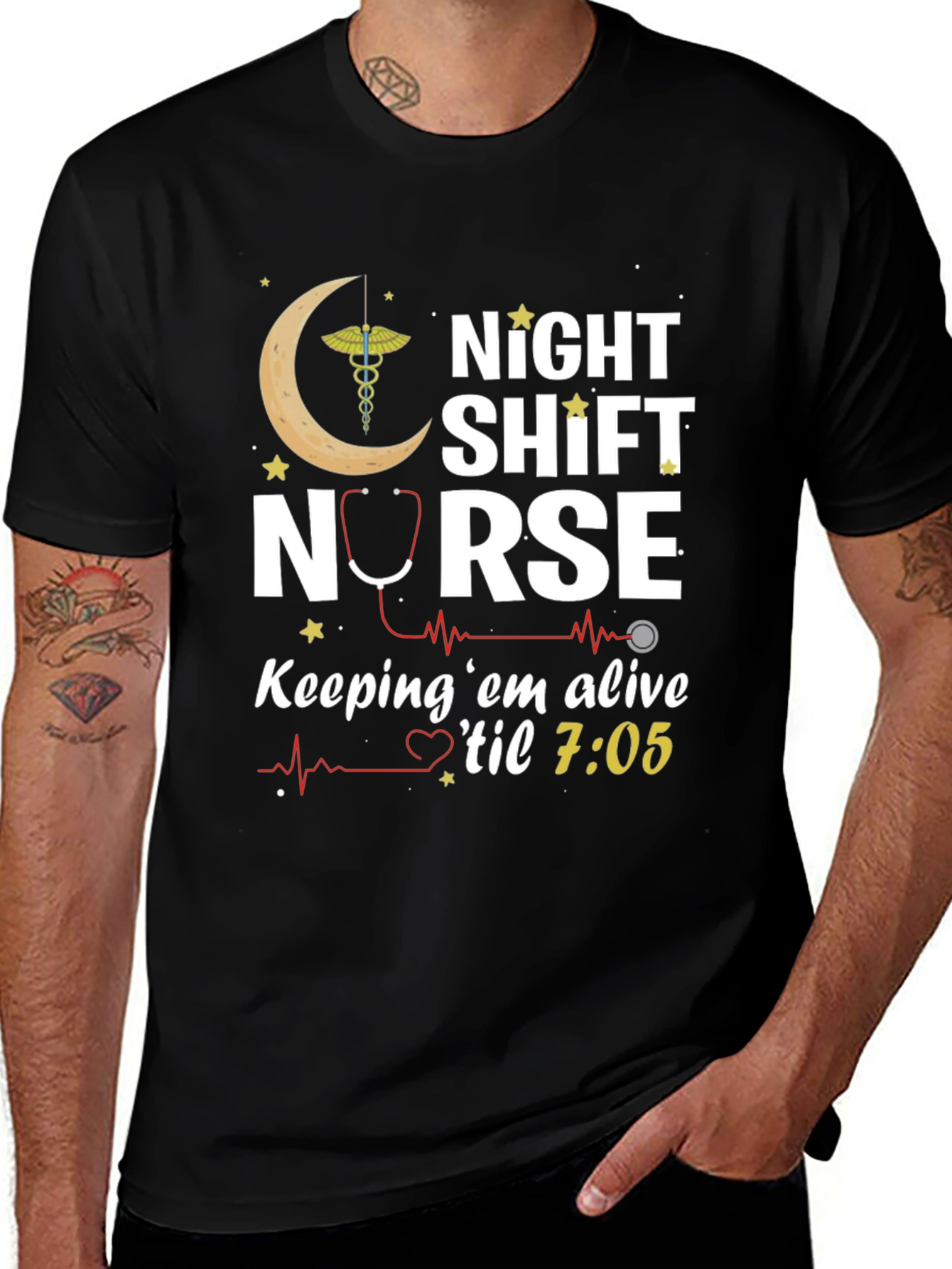 Night Shift Nurse T-Shirt - Keeping em Alive