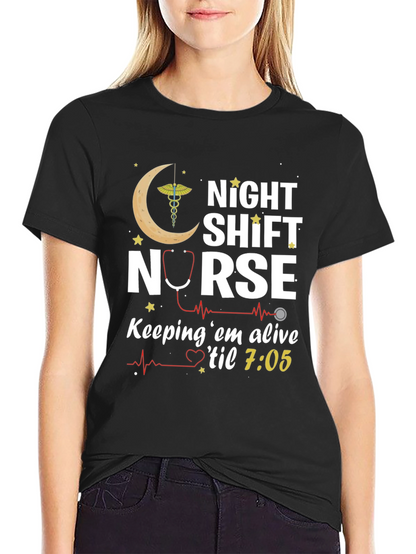 Night Shift Nurse T-Shirt - Keeping em Alive